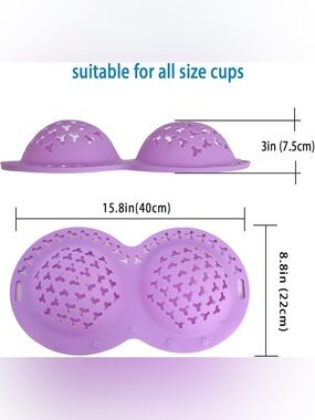 Silicone Bra Wash Protector - Purple